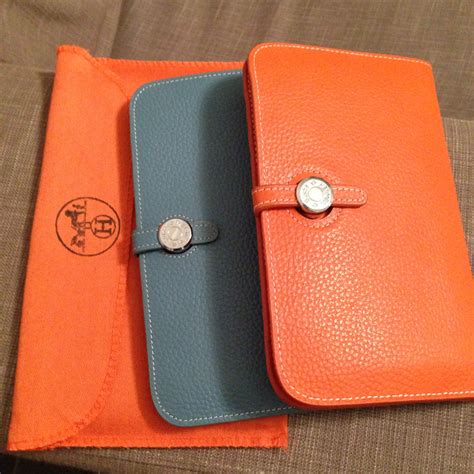 hermes orange wallet|hermes passport holder.